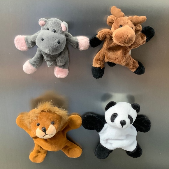 GANZ Other - Animal Mini Magnets Moose Hippo Lion Panda, Ganz & ASI Brands